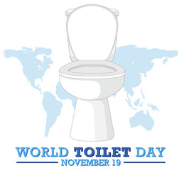 World toilet day text design