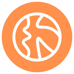 planet earth globe continents map icon