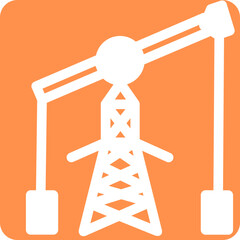 petrol pump oil field gas oil drilling icon
