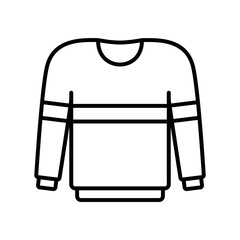 Sweater icon for winter clothes in black outline style