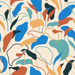 Organic shapes design for summer prints, cover, home deco wallpaper