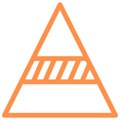 analysis pyramid statistics outline icon