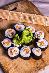 Home Made Sushi Roll with chicken