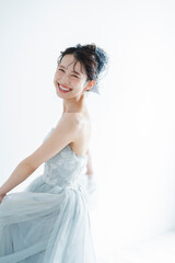 ウェディングドレスを着た花嫁