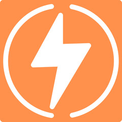 renewable electricity power thunder energy icon