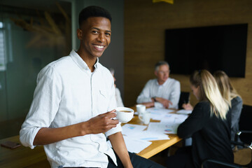 Casual portrait of professional black african business man