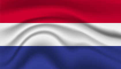 Obraz premium Close up Russia national flag waving realistic vector illustration