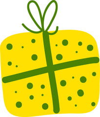 Christmas present. Garlands, flags, labels, bubbles, ribbons and stickers. Collection of Merry Christmas decorative icons