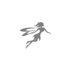 Fairy logo icon design illustration