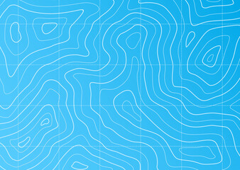 Line contour ocean or sea topographic map. Water territory topography graphic background or contour pattern, marine navigation vector backdrop or map. Sea topographical, weather forecast wallpaper © Vector Tradition