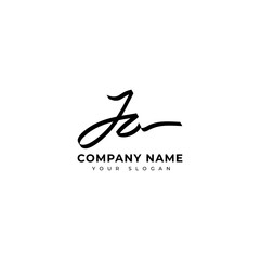 Ja Initial signature logo vector design