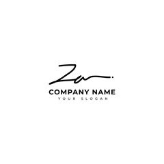 Za Initial signature logo vector design