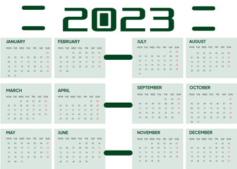 simple calendar design 2023