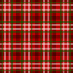 Traditional Scottish Christmas plaid. Seamless pattern for fabric and Christmas wrapping paper. Endless background for invitation and greeting cards.