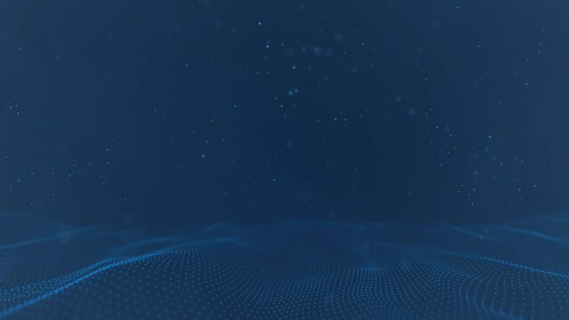 Data transfer in network connection.Structural connection of information. Abstract data background.Cyber technology illustration.3D Seamless loop with blue background.
