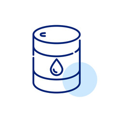 Oil barrel icon. Pixel perfect, editable stroke art 