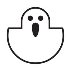 Illustration of a simple screaming ghost