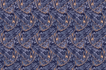 Butterfly wings. Seamless summer abstract pattern. Gold and black.