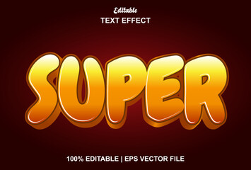 super text effect with 3d style and editable