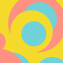 Abstract colorful pastel circles geometric minimal background. Vector design