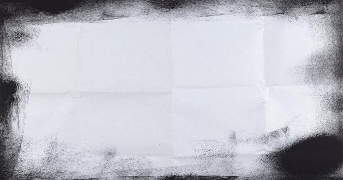 White Paper with Black Grunge Border Frame - Animated Background