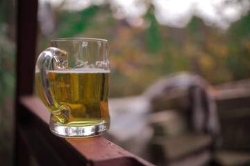 a large mug of beer