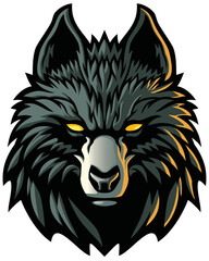 Wolf head esport logo