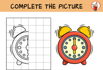 Complete the picture of alarm clock