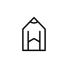 Home study icon, line style