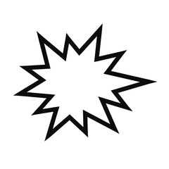 Crash explosion vector line icon
