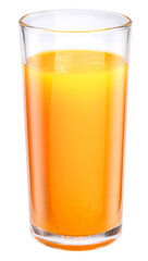 Glass of Fresh orange juice with orange fruits on white background PNG file.