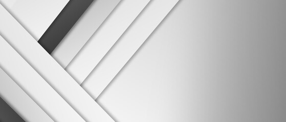 Abstract white and grey background basic geometry overlaps with shadow