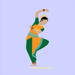 art illustration abstract icon symbol traditional culture asian of indian female dancer