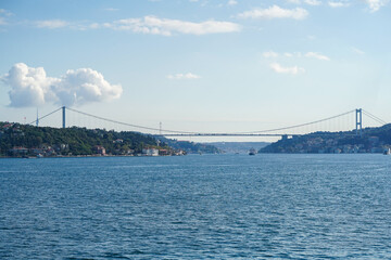 Fototapeta na wymiar Bosphorus and Istanbul Bosphorus Bridge View