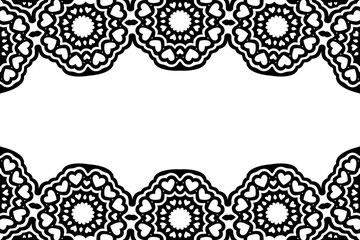 Vector art with abstract black valentine border