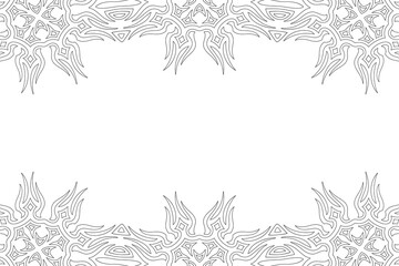 Obraz premium Line art for coloring book with vintage border