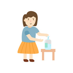 Children washing their hands