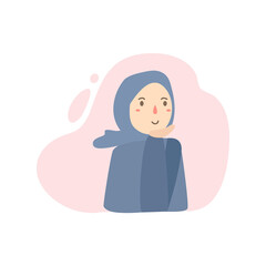 Muslim woman with hijab character