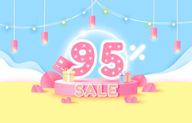 Fototapeta premium Podium for placing products. discount 95% off.