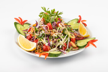 vegetarian salad on a white background