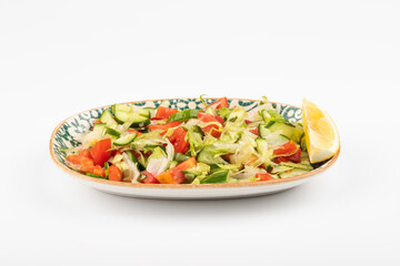 vegetarian salad on a white background