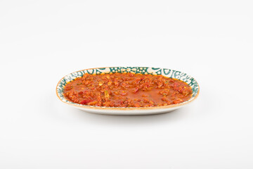 spicy appetizer on a white background