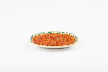 spicy appetizer on a white background