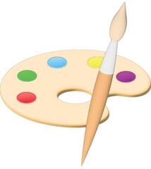 Paint Icon Image or clip art. vector illustration.