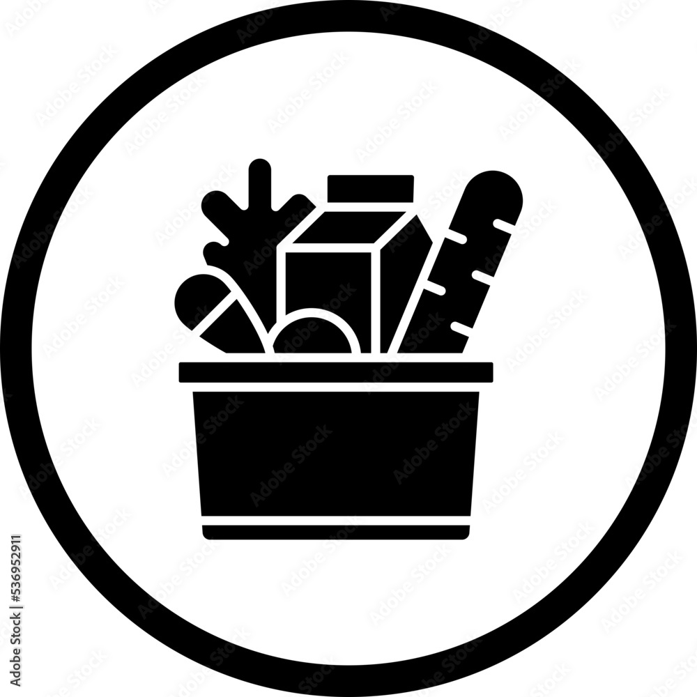 Canvas Prints Groceries Icon Style