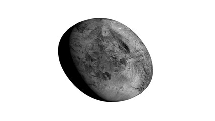 haumea the dwarf planet 3d illustration