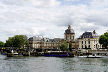 Institut de France and Pont des Arts bridge, Paris, France