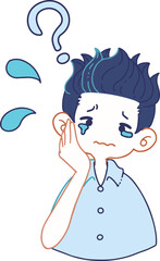 パニックになっている人物のベクターイラストレーション