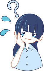 パニックになっている人物のベクターイラストレーション