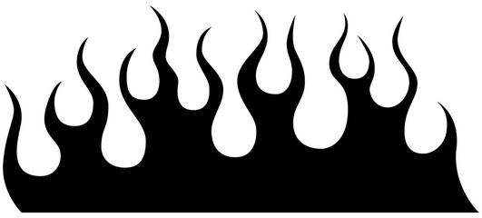 Fire flames isolated on white background. Tribal tattoo design. © ARTSTOK